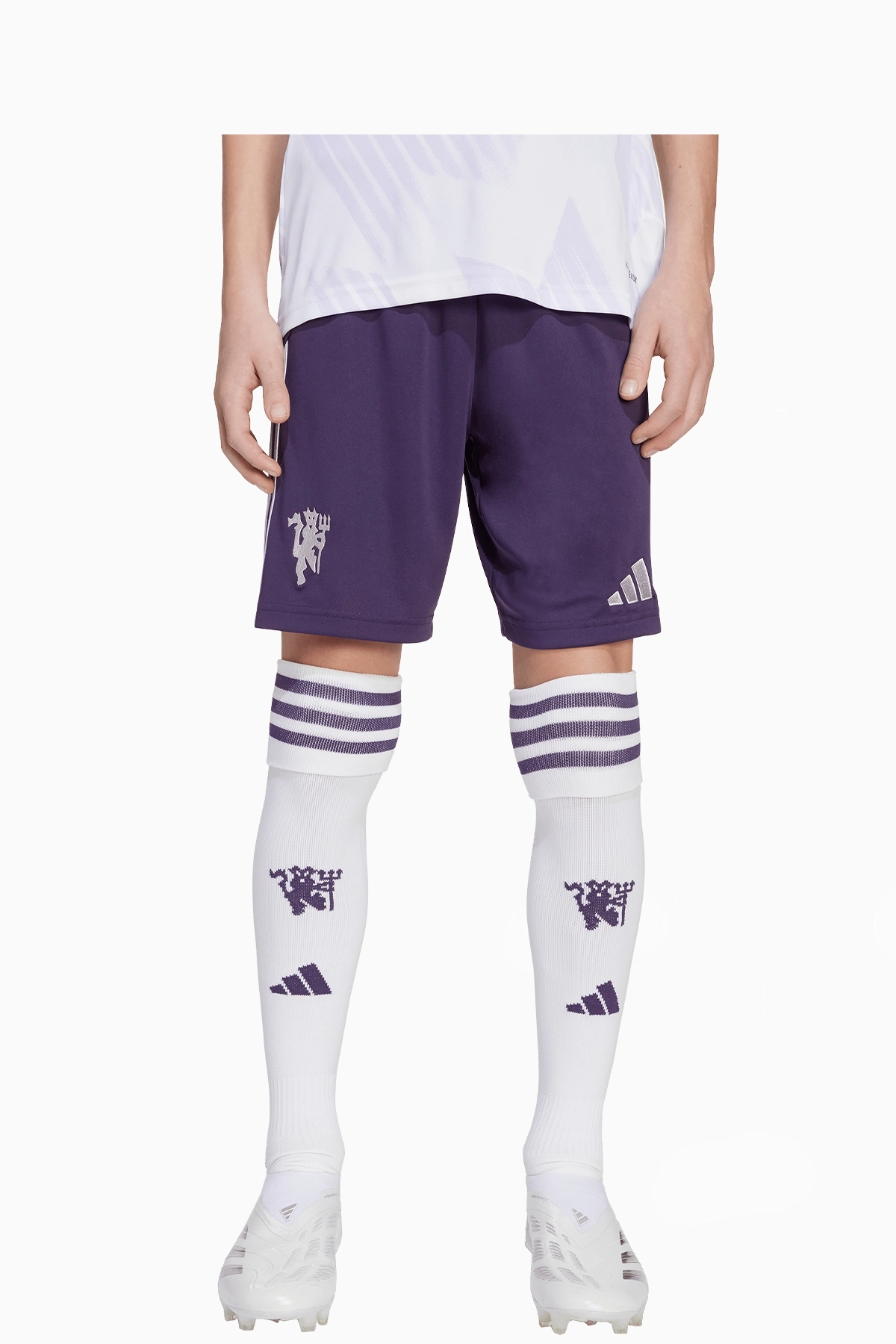 Spodenki adidas Manchester United 25/26 Wyjazdowe Junior - Fioletowy
