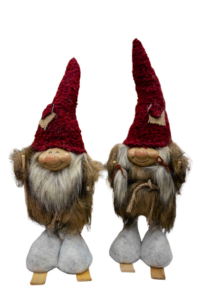 Skrzat na nartach futro, bordo czapka ON / ONA 37 cm 1 sztuka