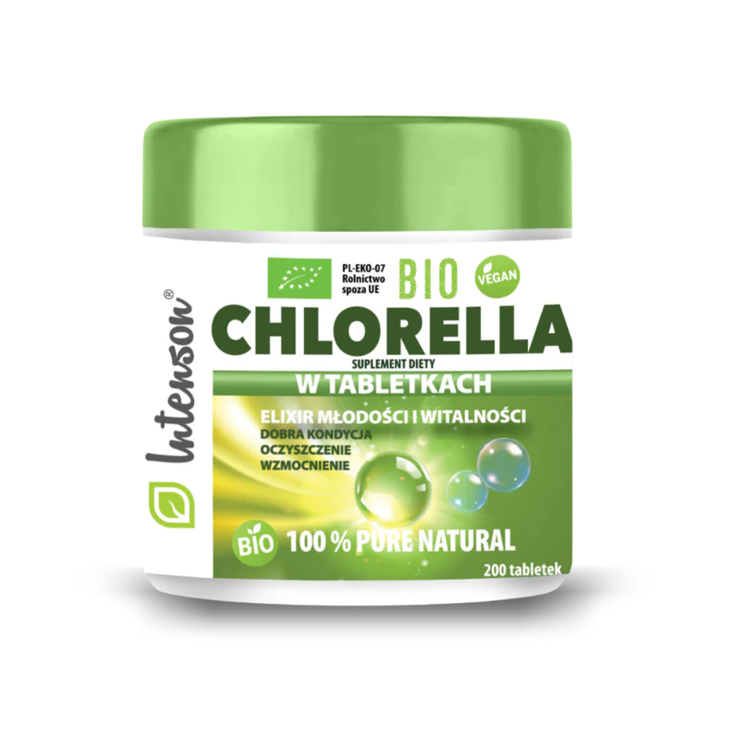Intenson bio chlorella 100%, 200 tabletek