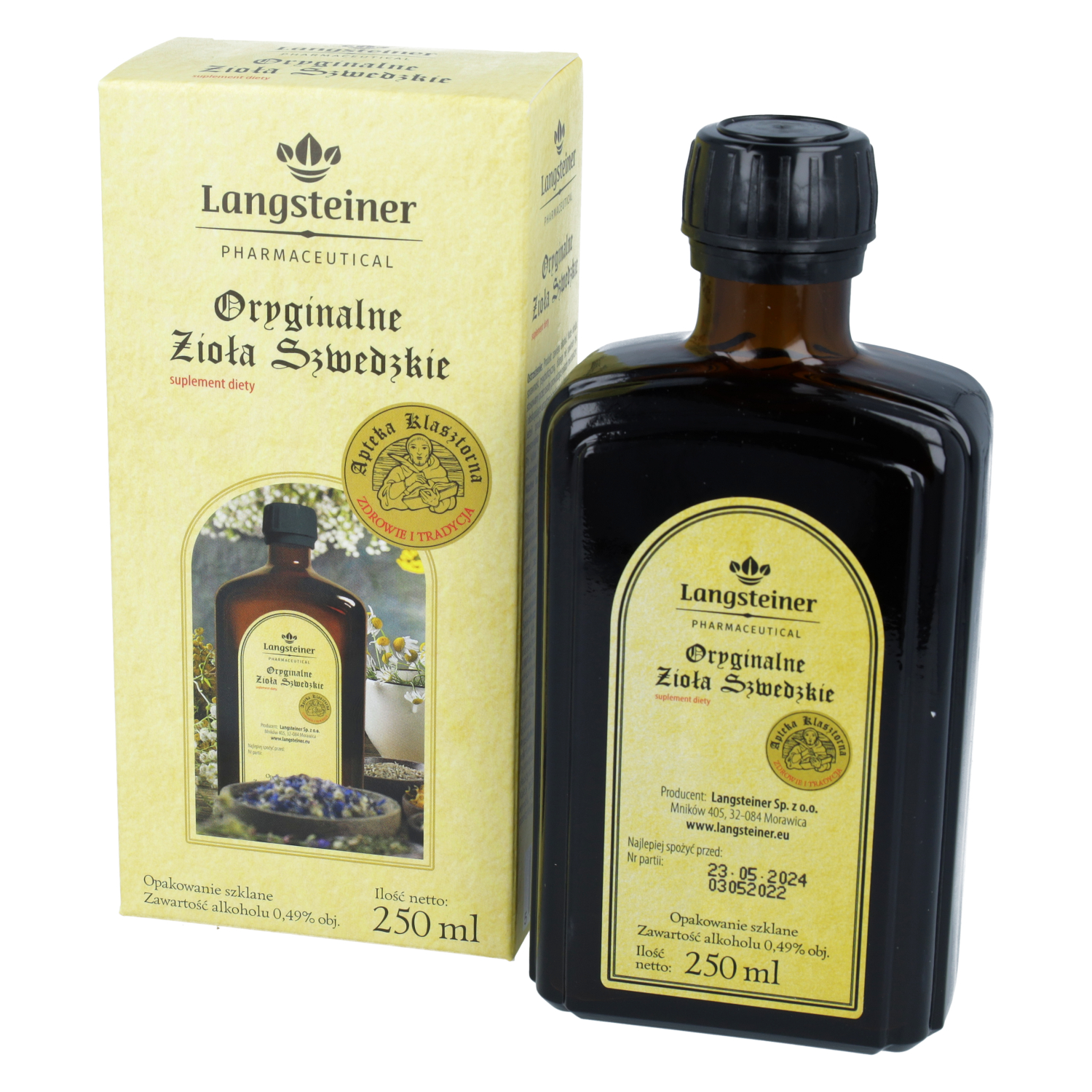 Langsteiner, zioła szwedzkie, płyn, 250 ml