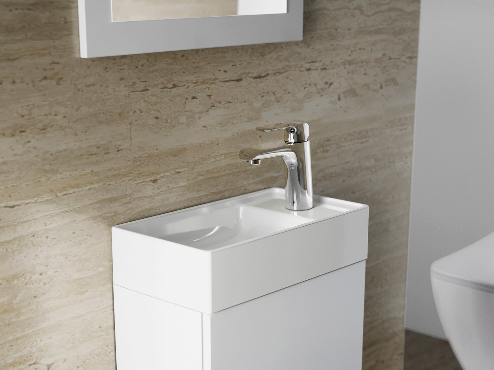 Ravak Veda umywalka 40x22 cm prostokątna meblowa biała XJX01240000 - Wysyłka w 24h