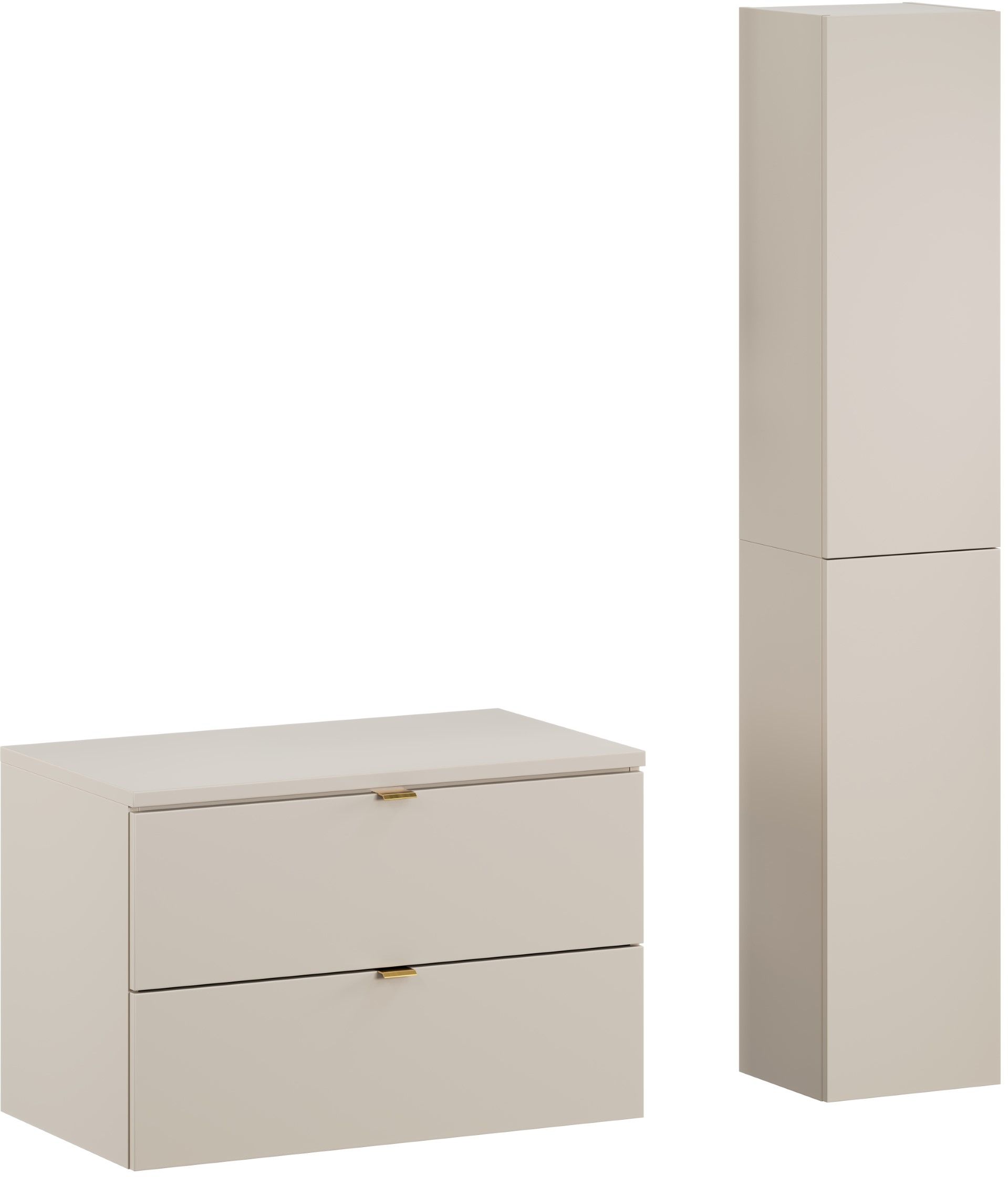 Zestaw Comad Dalia Cashmere szafka 80x46x50 cm podumywalkowa wisząca kaszmir z blatem i szafką boczną SET-DC B 80CM HC