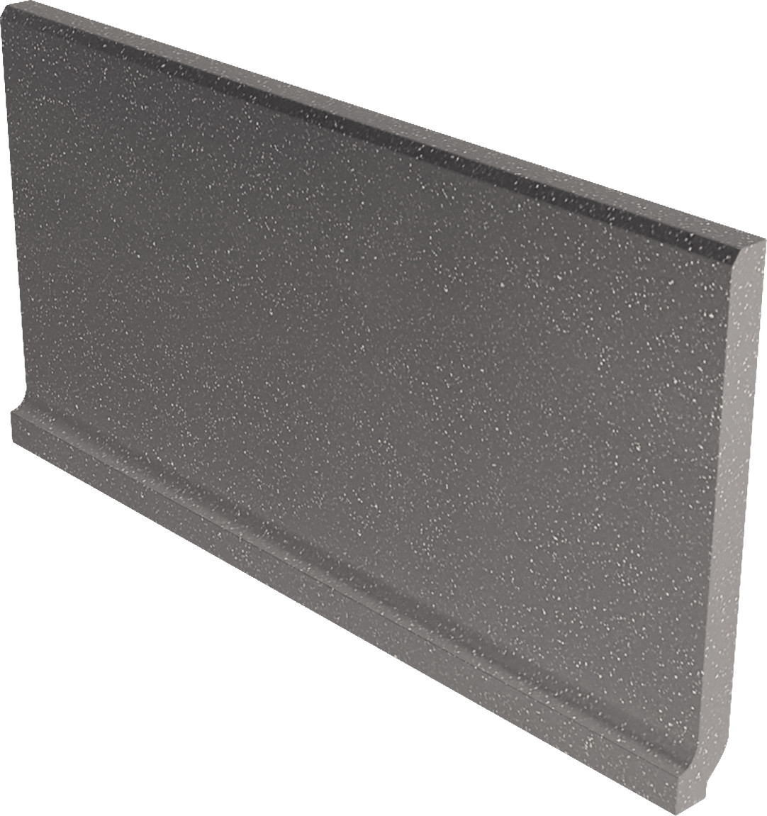 Paradyż Bazo cokół podłogowy 10x19,8 cm wywinięty sól-pieprz czarny mat