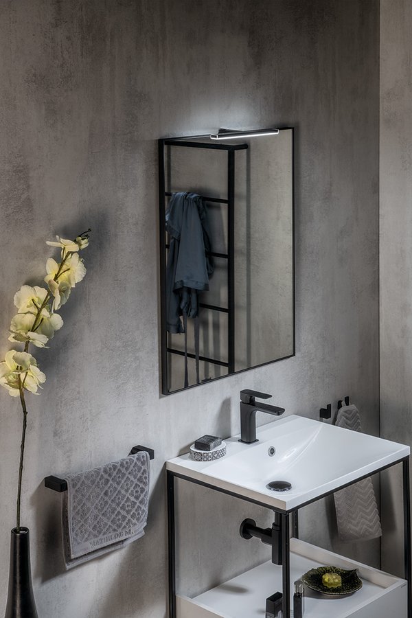 Sapho Arowana lustro 60x80 cm rama czarny mat AWB6080