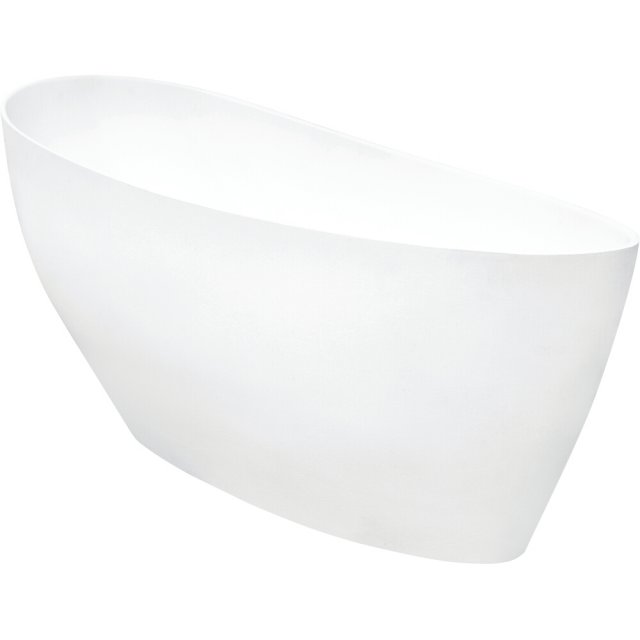 BESCO Wanna wolnostojąca KEYA MATT BIAŁA 165x70 klik-klak chrom #WMMB