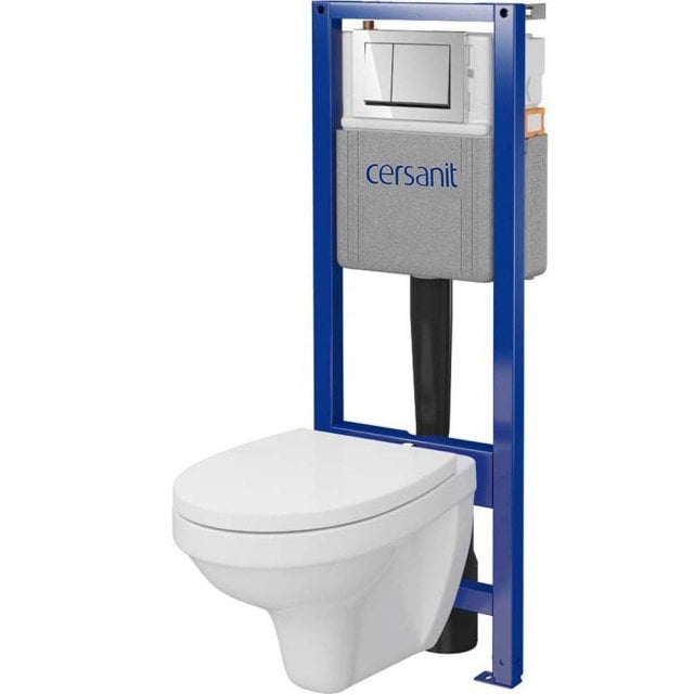 CERSANIT Zestaw podtynkowy ABIS NEW 40 mechaniczny, miska, deska, prz