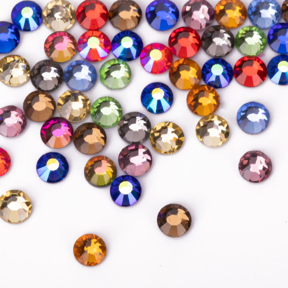 Cyrkonie do paznokci szklane SS10 Mix ok.50 szt