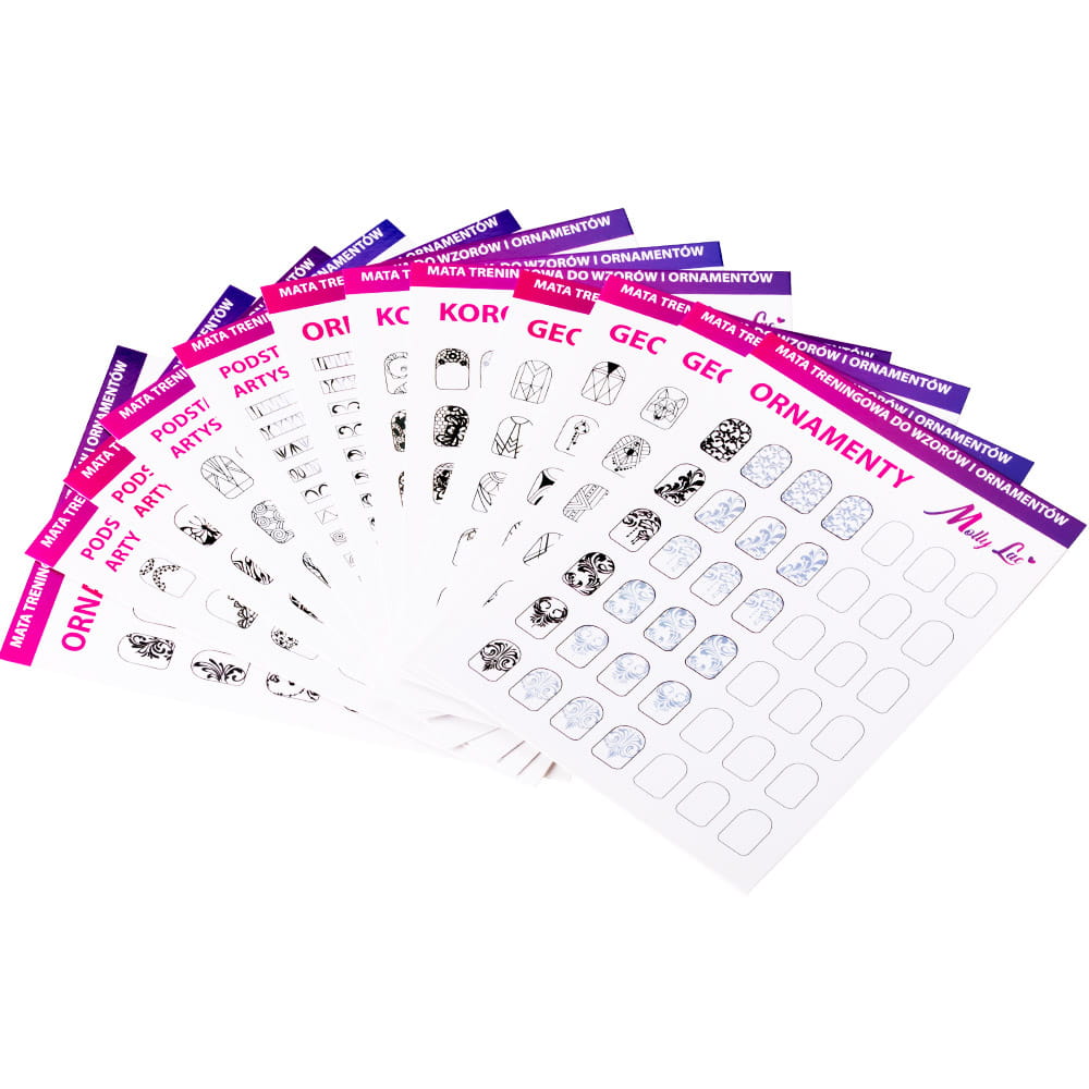 Mata treningowa do wzorów i ornamentów zestaw A5 12 szt