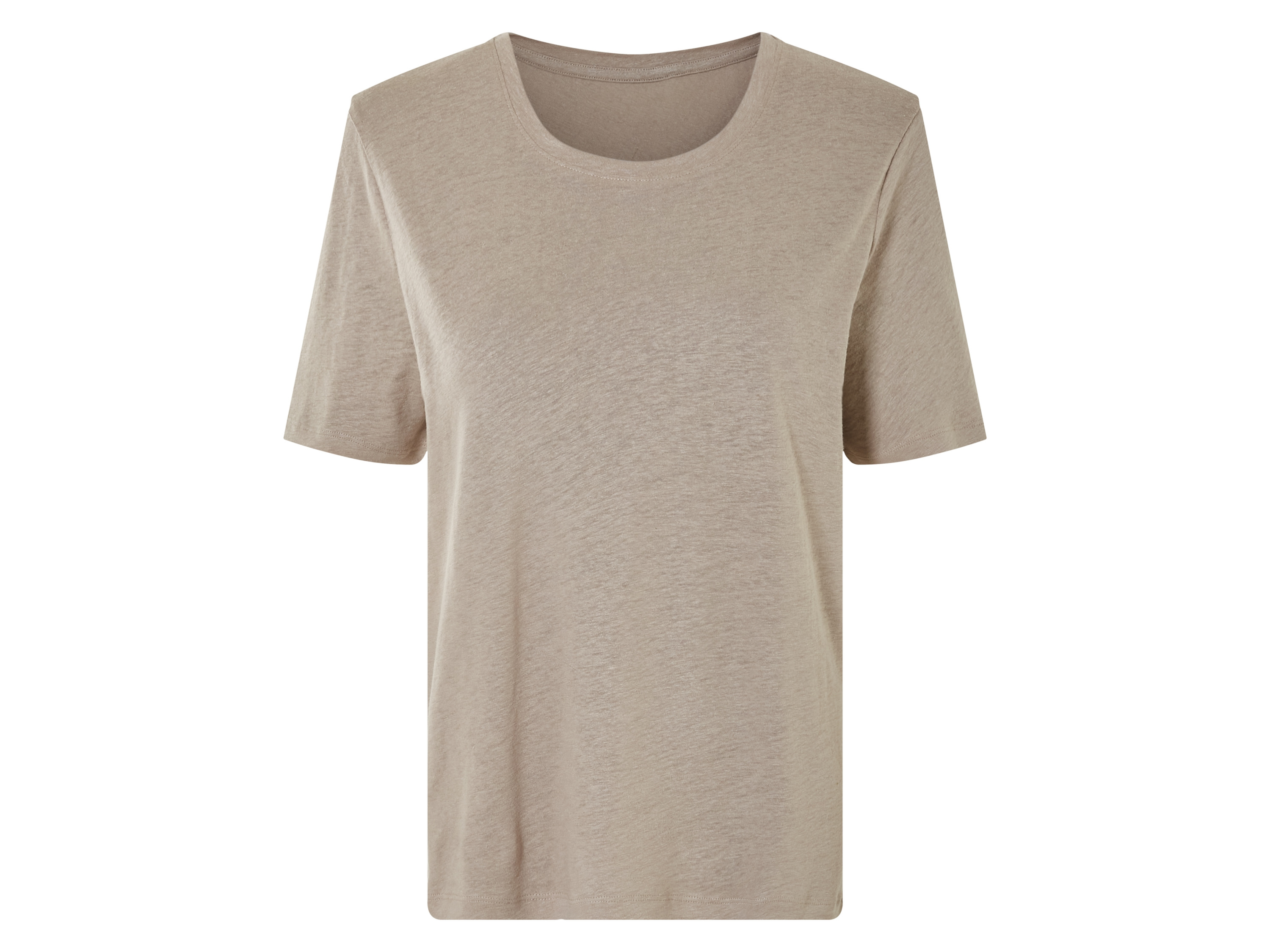 esmara T-shirt damski z lnem Taupe, S36/38