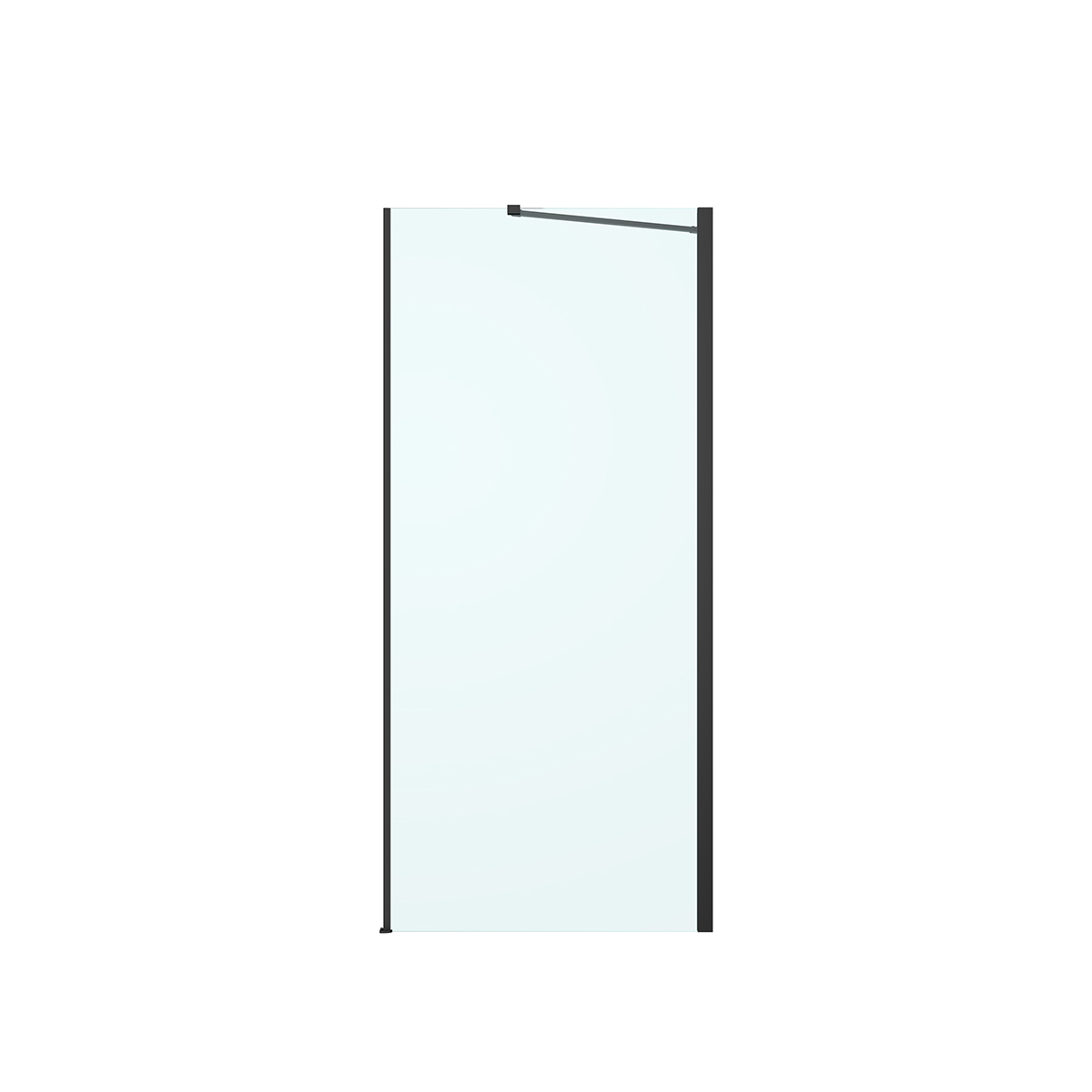 Darmowa Dostawa - Ścianka prysznicowa 100 cm czarny mat/szkło przezroczyste Oltens Hallan 22102300