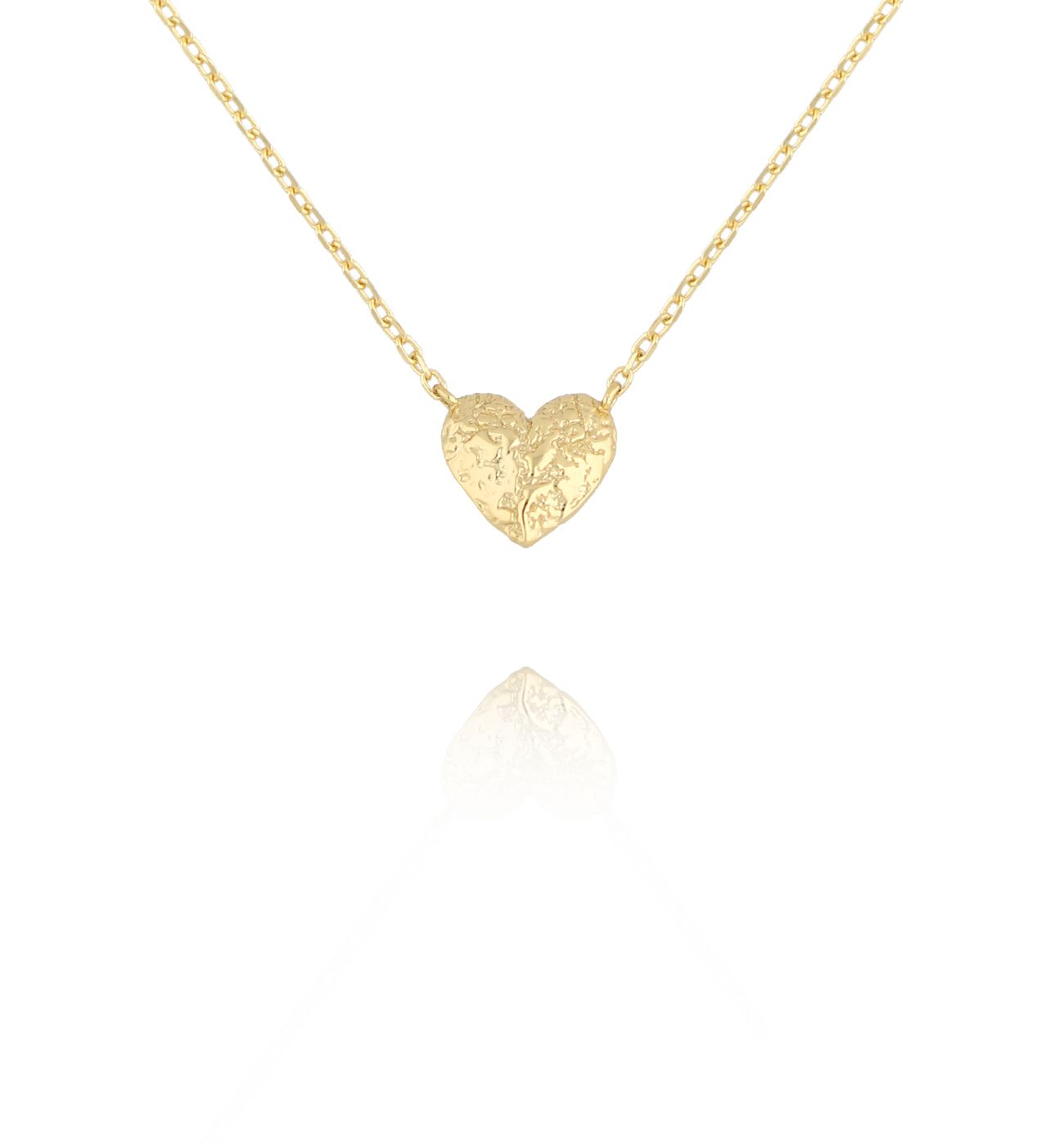 Naszyjnik złoty z sercem Wanderlust Gems NFA0039