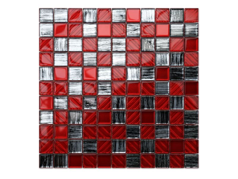 Mozaika szklana Ilcom karmazyn aluminium jeans 30x30 1 szt.