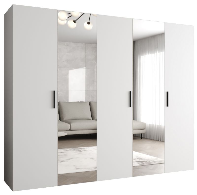 Szafa uchylna Abiks BARI 2 250 wys. 202 cm Biały + u. Czarny 1 szt