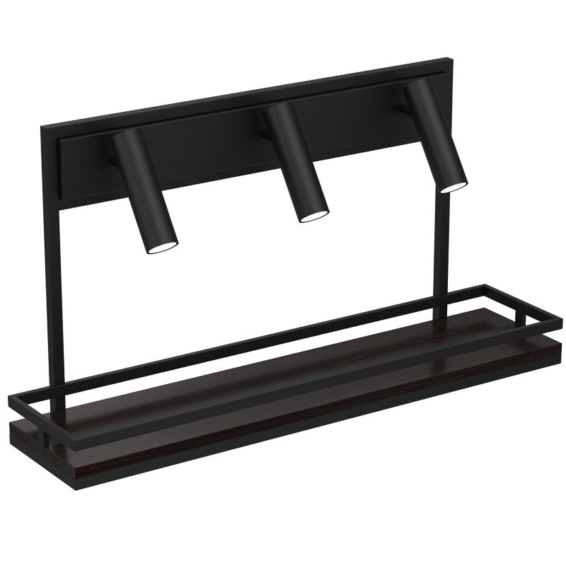 Kinkiet ścienny Luminex Shelf czarny mat 3 x GU10 x 8W IP20 wym: 54 x 102 x 25 cm - 1 szt.