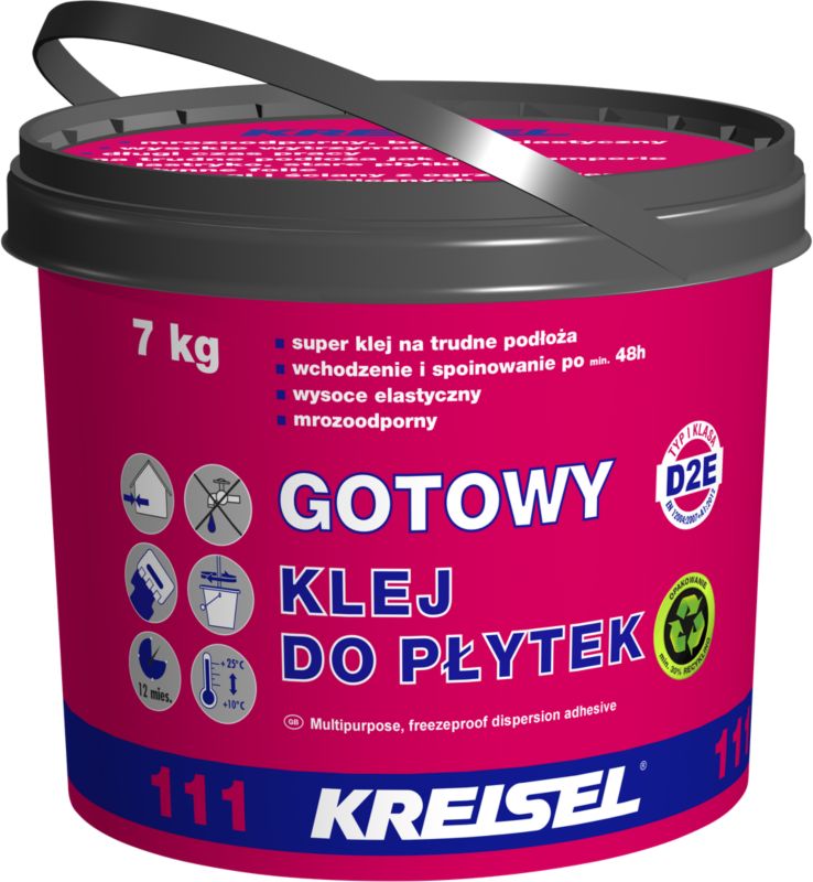 Gotowy klej do płytek Kreisel 111 biały 7 kg
