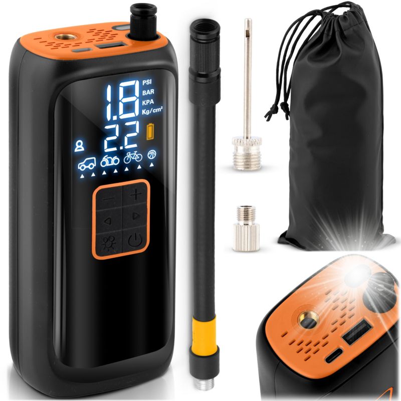 Pompka elektryczna Humberg akumulatorowa sprężarka do opon kompresor samochodowy 1 szt.