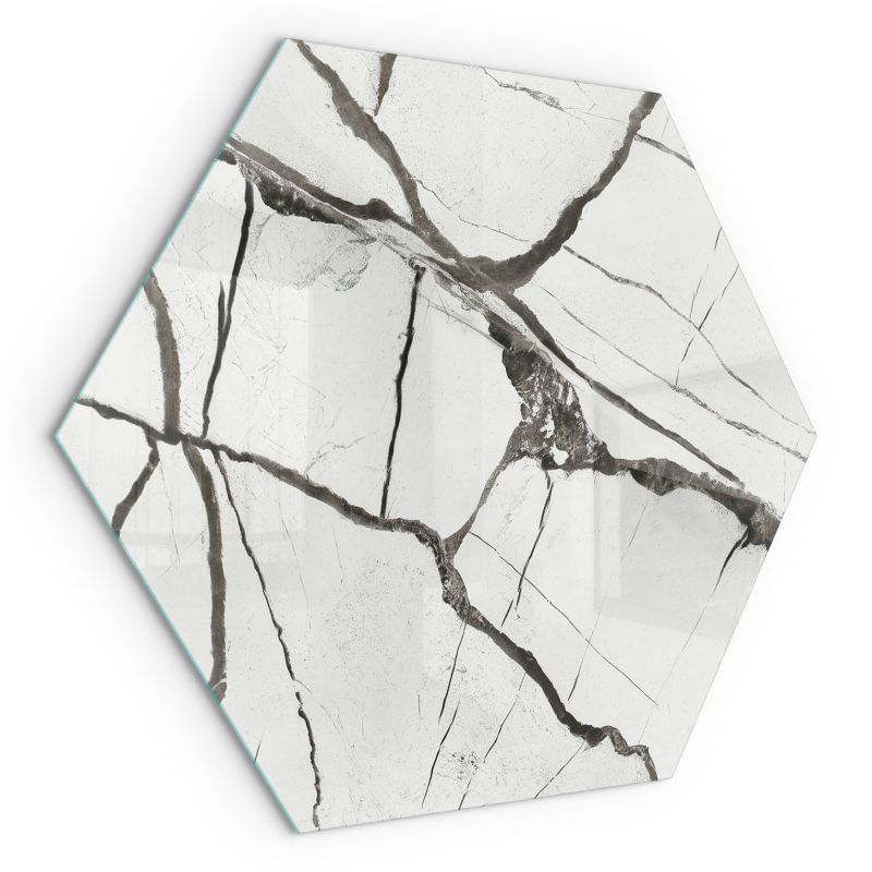 Płyta Szklana Wallfluent h40 cm z Nadrukiem Szyba Ochronna Wzór marmurowych żył 1 szt.