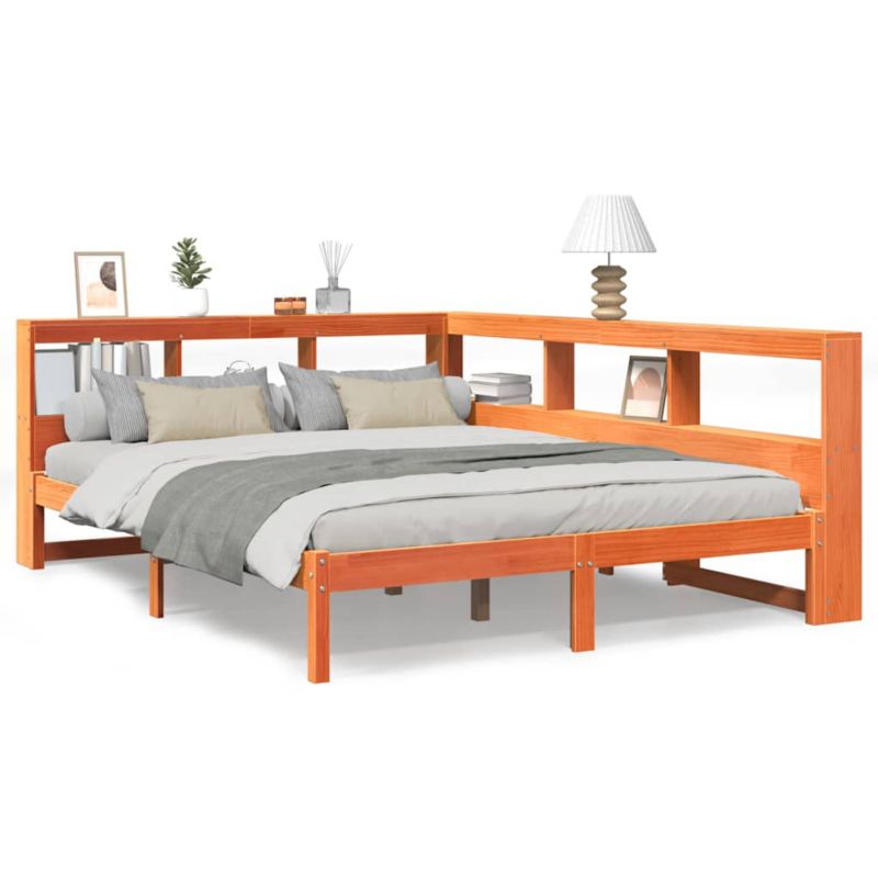 Łóżko drewniane WaszeMeble 140x200 cm brąz WM-3324319 1 szt.