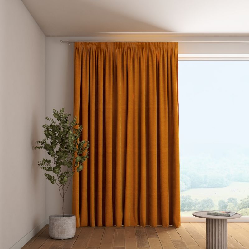 Zasłona na taśmie marszczącej 1 szt. 130 x 260 cm Dekoria miodowy 1 szt.