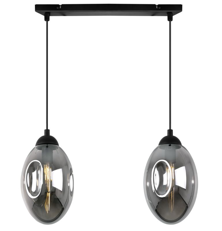 Lampa sufitowa wisząca Light Home LH Vigo 2x E14 60W czarny 1szt.