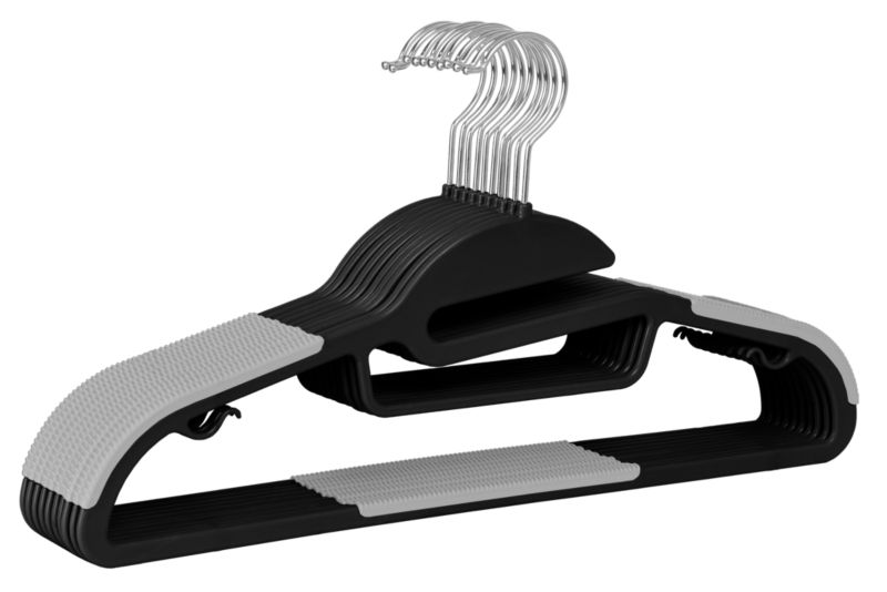 Wieszak Flexi czarno-szary 10 szt.