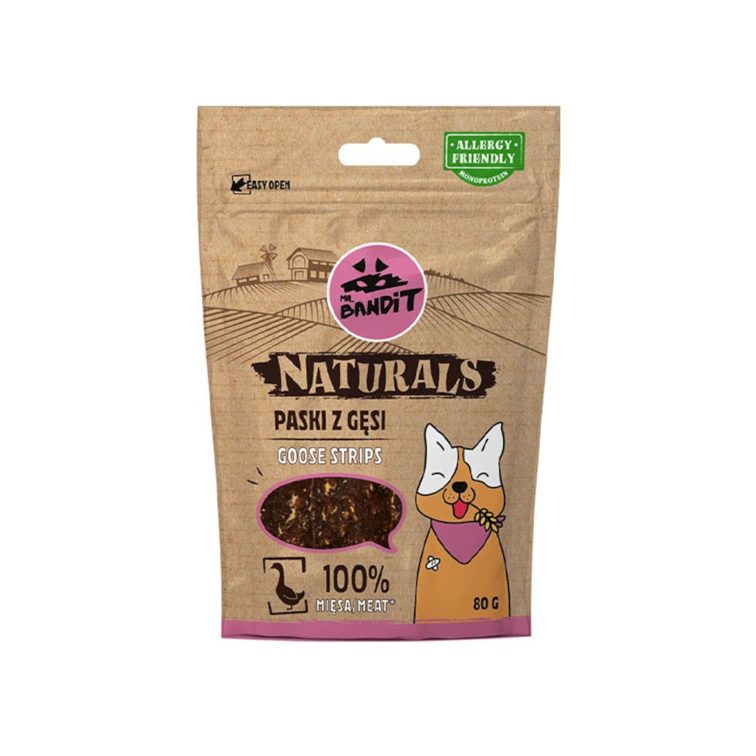 MR. BANDIT NATURALS - paski z gęsi 100% mięsa