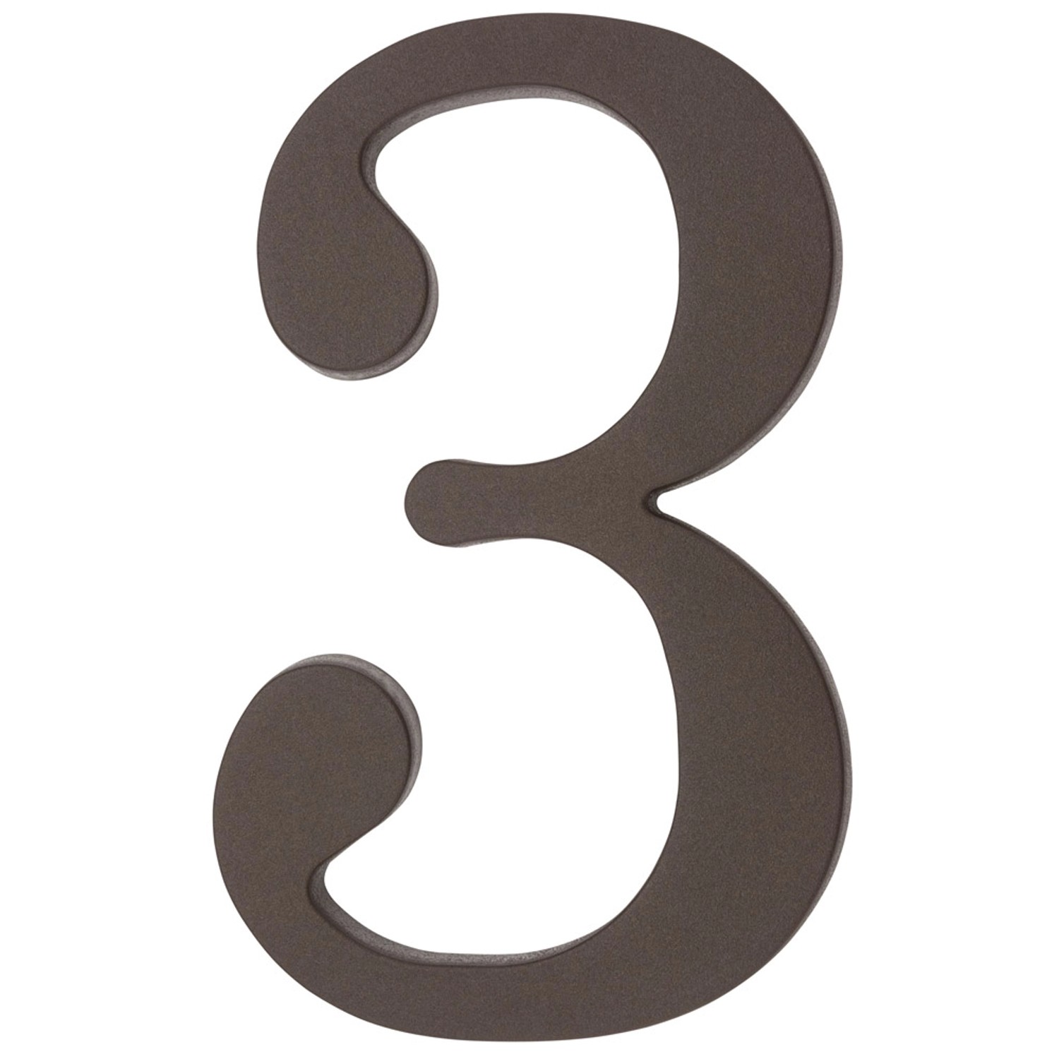 Metro Cyfra 3 plastikowa brązowa wys. 18cm