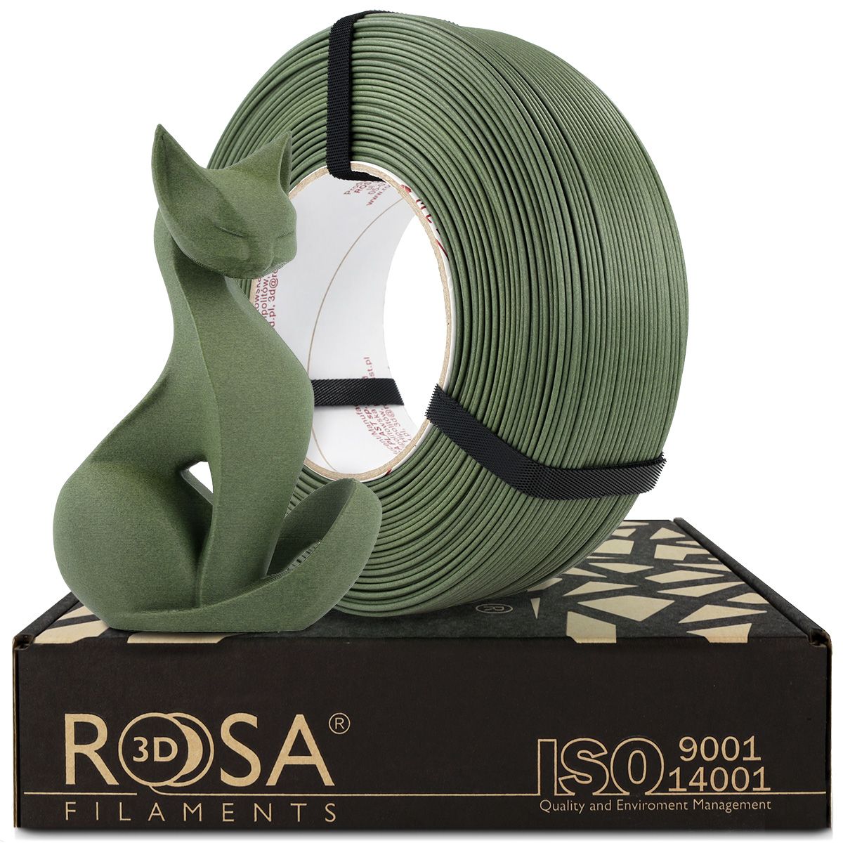 FILAMENT 3D ReFill PLA-CF Matt Olive Green 1,75mm 1kg