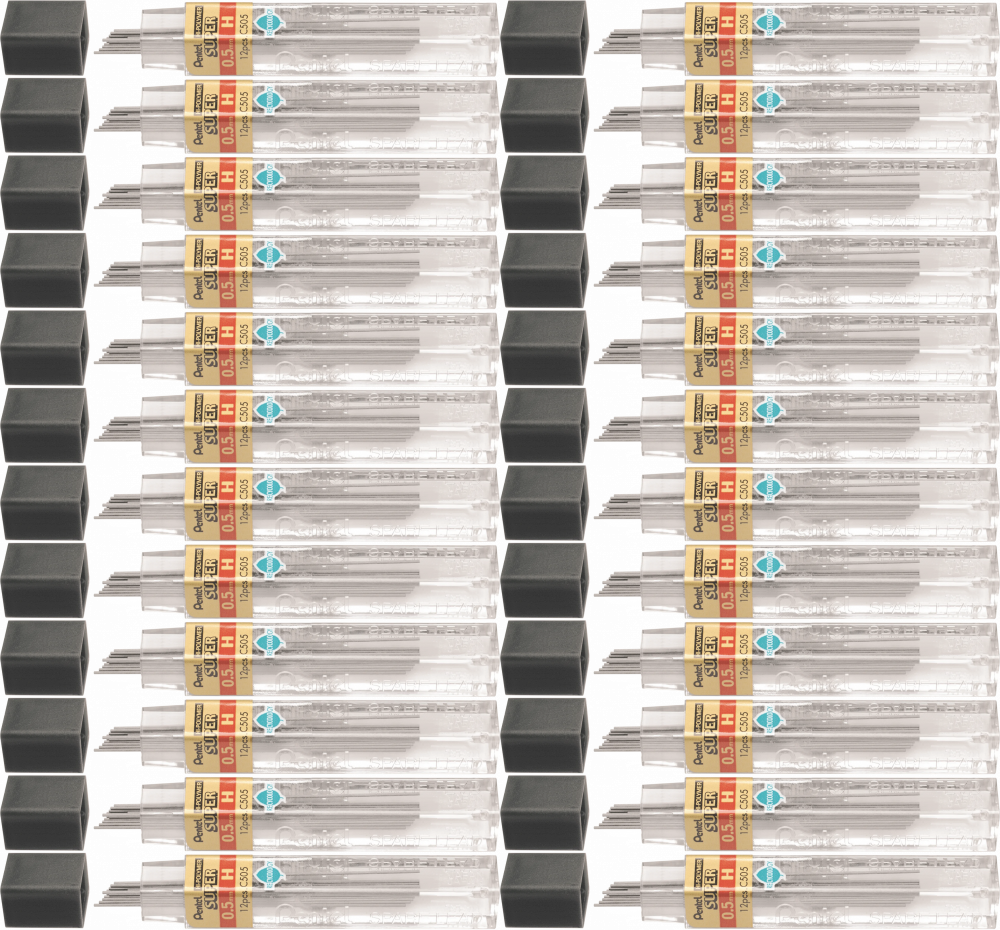 24x Grafity ołówkowe Pentel, 0.5 mm, H