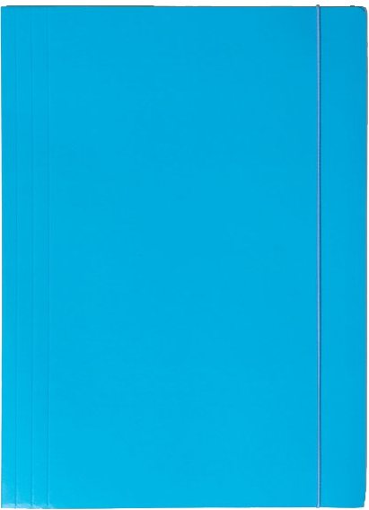 Teczka kartonowa z gumką Barbara, lakierowana, A4, 400g, niebieski