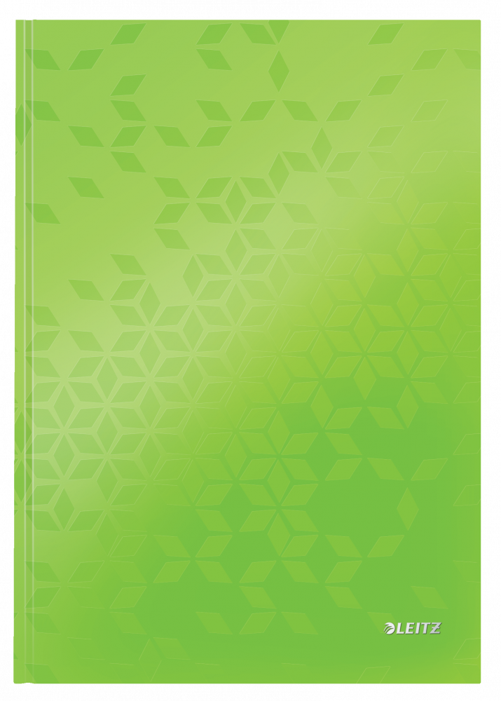 Brulion w kratkę Leitz Wow, A4, twarda oprawa, 80 kartek, zielony
