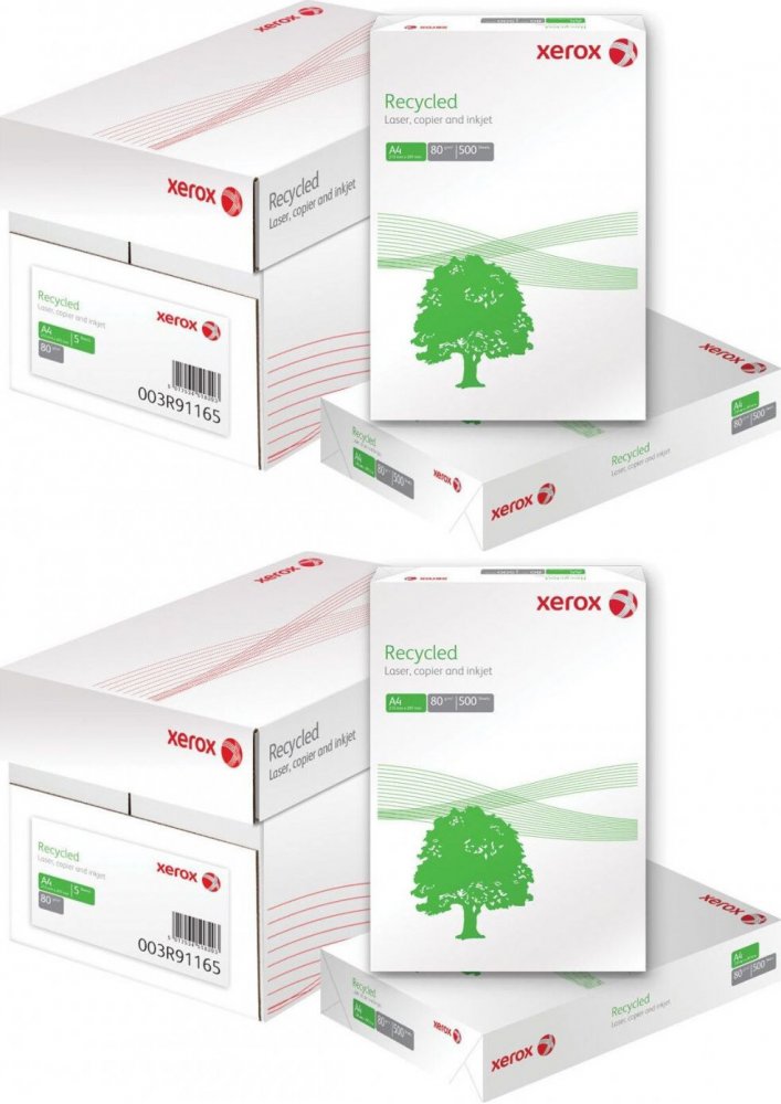 10x Papier ksero Xerox Recycled, A4, 80g/m2, 500 arkuszy, biały