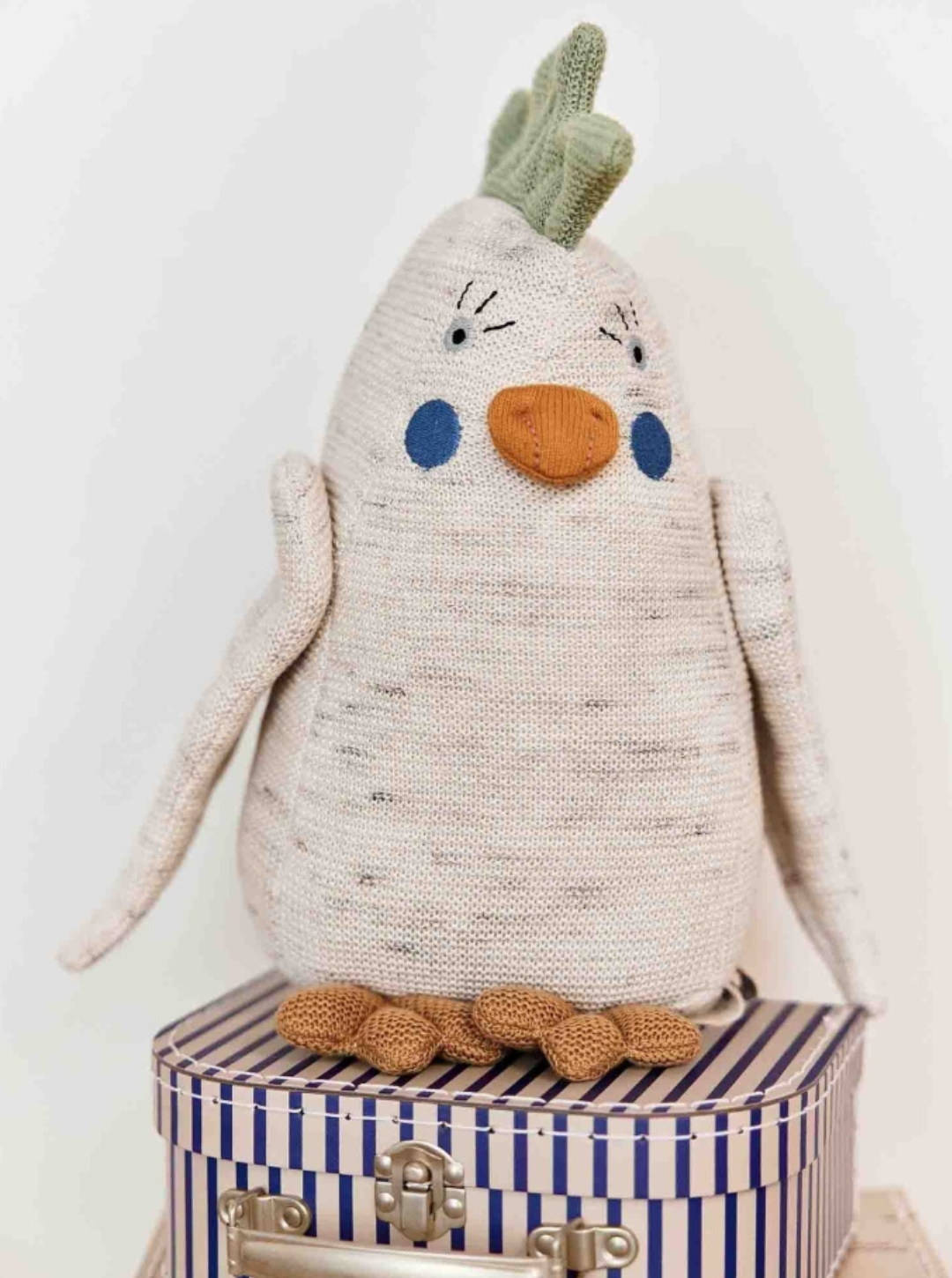 Maskotka Papużka Kai Parakeet Offwhite / Light Mint OYOY Mini