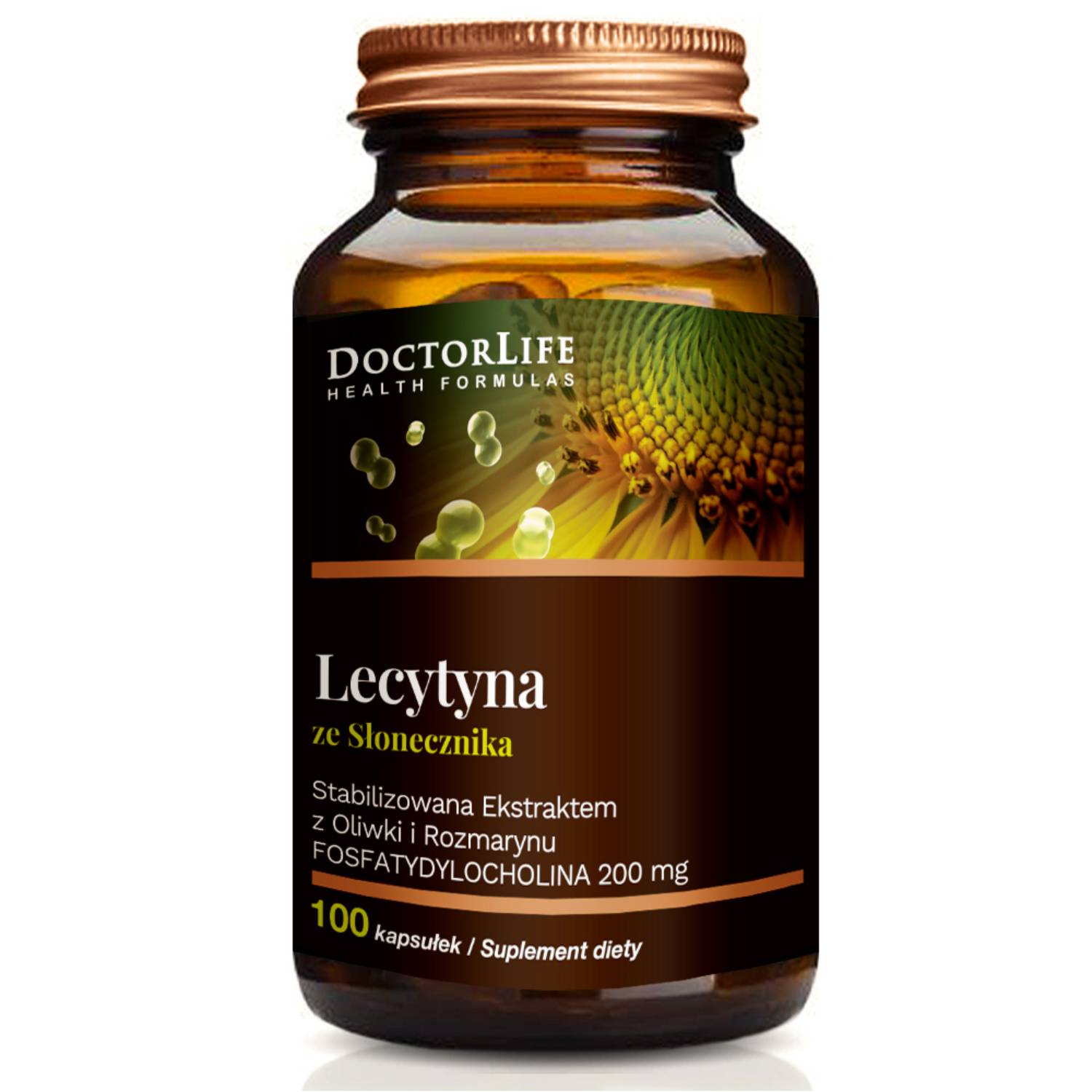 Doctor life lecytyna ze słonecznika, 100 kapsułek