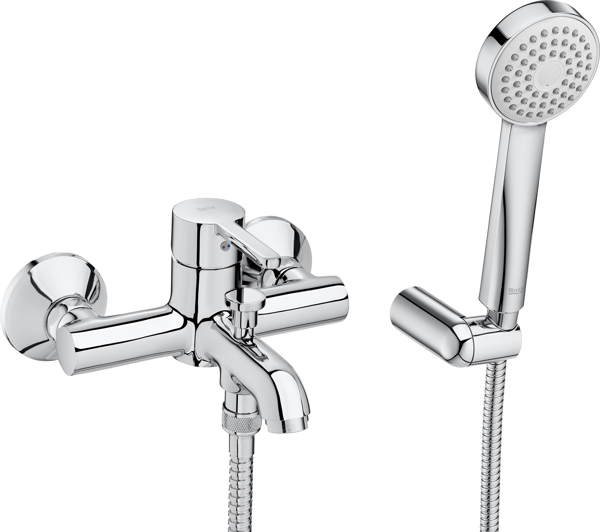 Roca Carelia bateria wannowo-prysznicowa ścienna chrom A5A018AC0K - Wysyłka w 24h