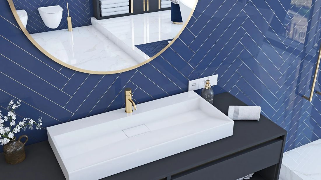 Rea Goya umywalka 70x46 cm prostokątna ścienna-nablatowa biała REA-U8902