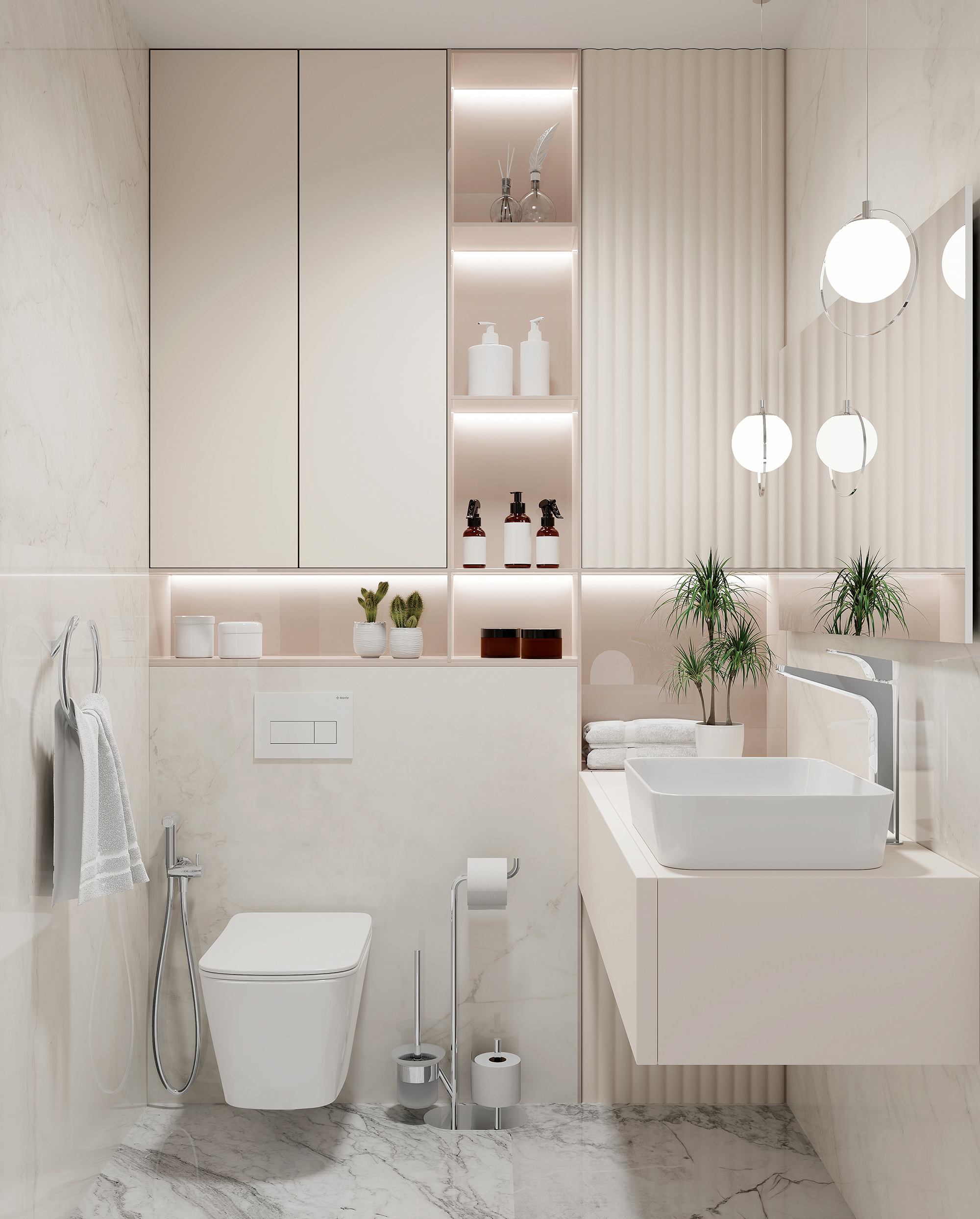 Deante Hiacynt New zestaw stelaż z miską, deską i przyciskiem CDY_A6ZPW