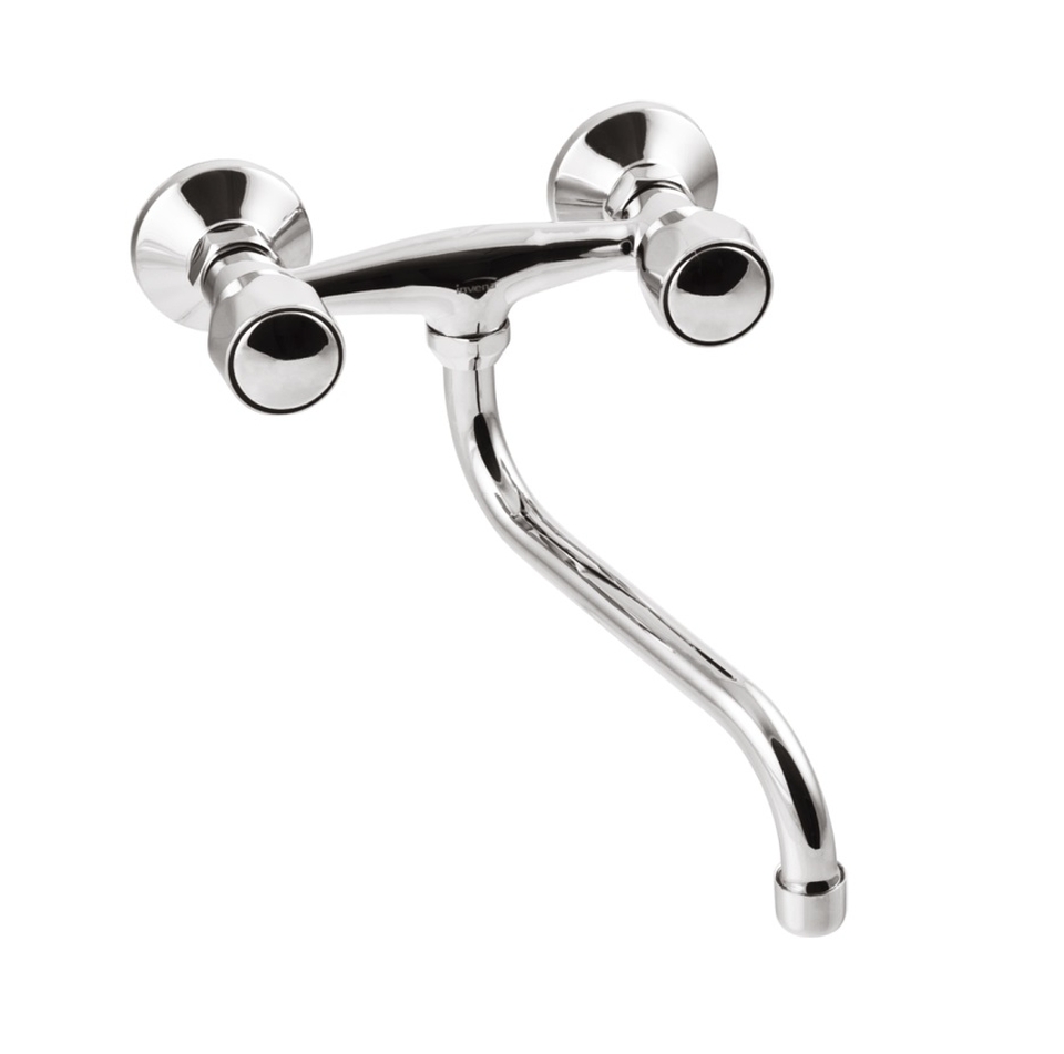 Invena Modena bateria umywalkowa ścienna chrom BC-11-F0S