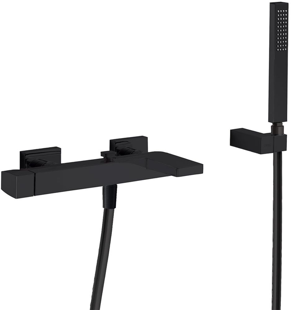 Tres Slim Exclusive bateria wannowo-prysznicowa ścienna czarny mat 202.170.01.NM