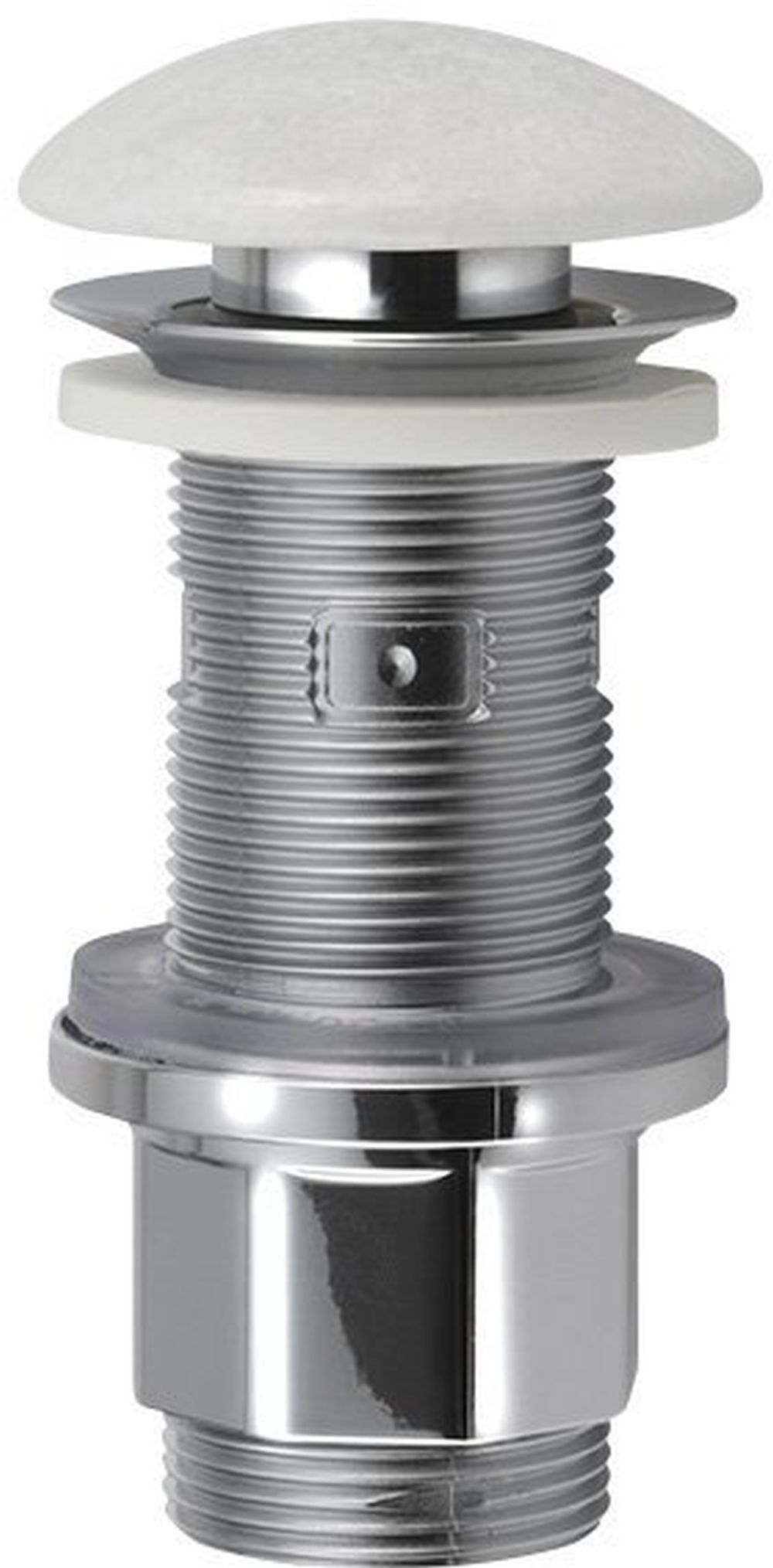 Sapho korek umywalkowy okrągły klik klak bez przelewu G 5/4" biały marmur 2401-921