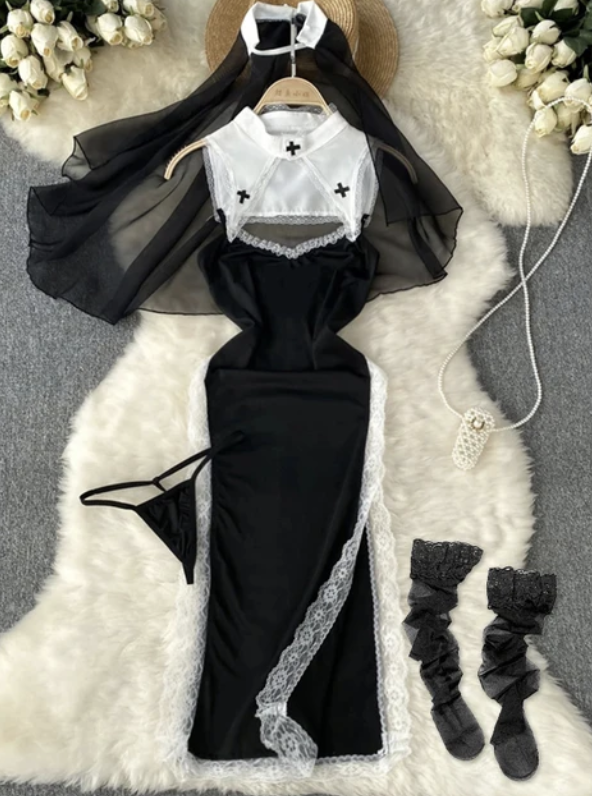 Seksowne przebranie erotyczne Zakonnica E254