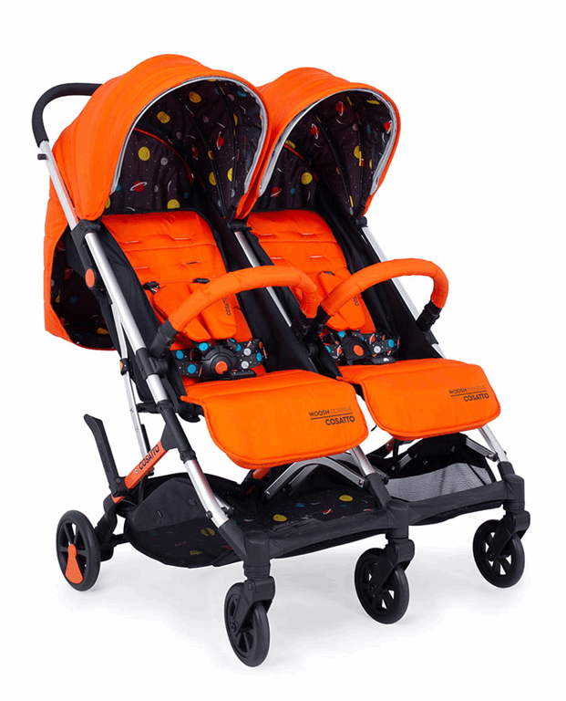 Cosatto, Woosh Double - wózek dla dwójki dzieci-Spaceman