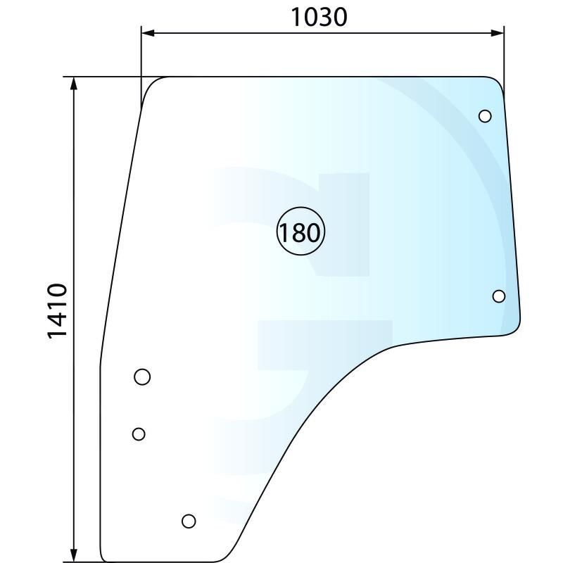Szyba drzwi lewa Deutz Agrofarm Same 0.016.8743.0