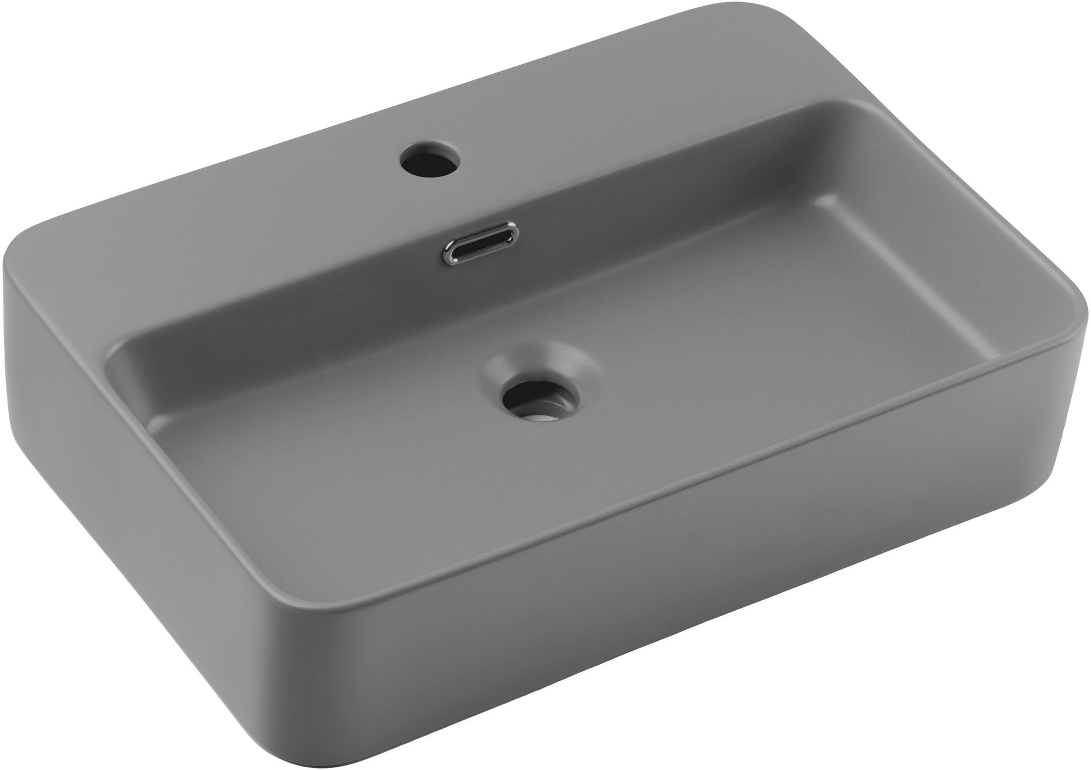 Darmowa Dostawa - Umywalka 55x38 cm prostokątna nablatowa szary/kamień Comad Trust 2 TRUST2MATTLIGHTGREYE6282