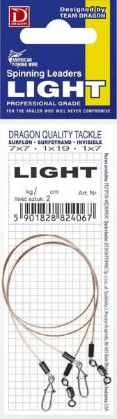 Dragon Przypony spinningowe QUICK LOCK surfstrand 1x19 3kg /30cm