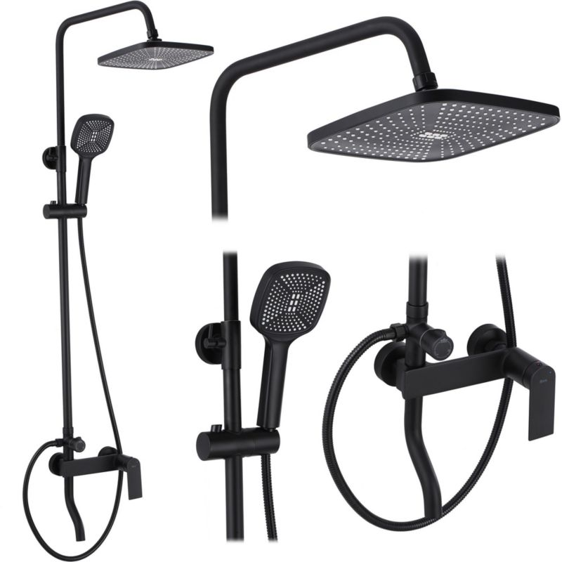 Zestaw Natryskowy Rea My1902-77B Storm Czarny 19X23X136Cm 1 Szt