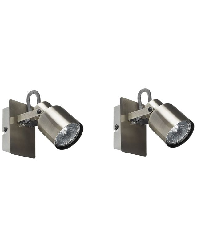 Zestaw 2 lamp spot Bonte Regulowana Metal Srebrny 1 par.
