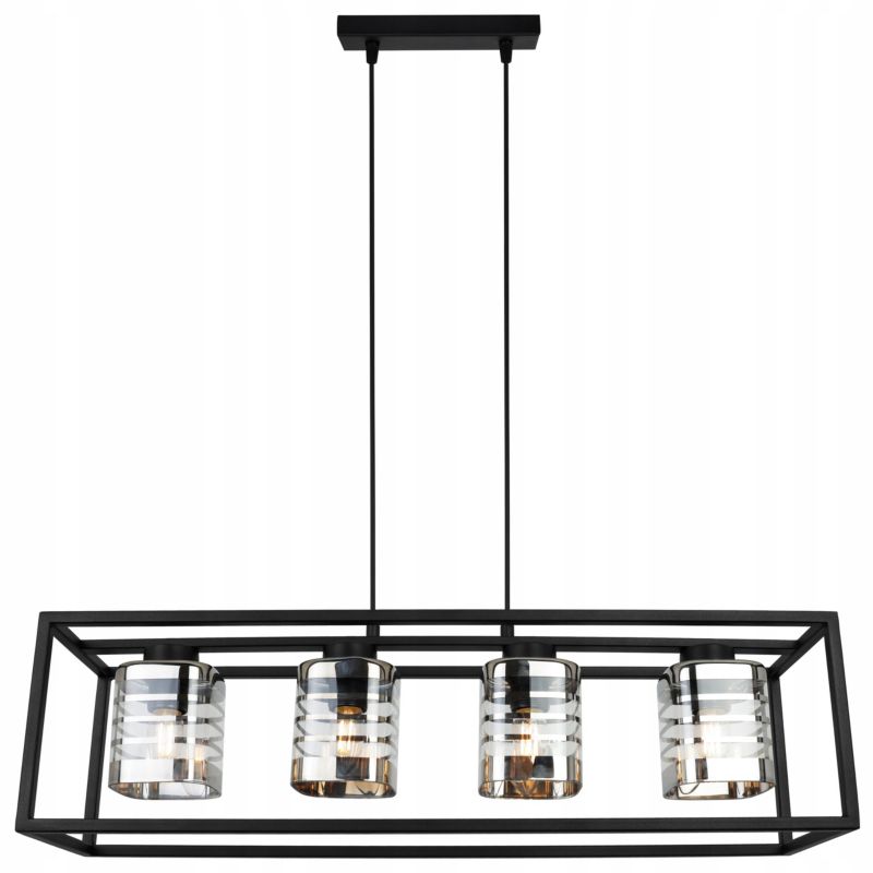 Lampa sufitowa wisząca Light Home LH Helix Cage 4x E27 60W bezbarwny 1szt
