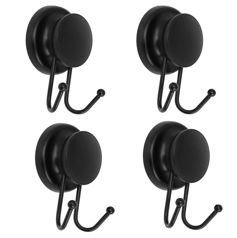 Zestaw wieszaków GAVI Yoka Home łazienkowych czarnych 4 szt - 1 szt.