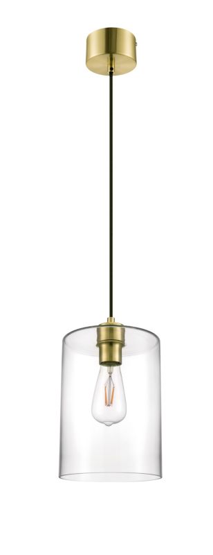 Lampa wisząca GoodHome Wutai 1-punktowa E27 mosiądz